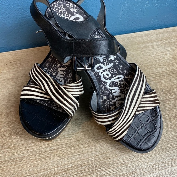 Sam Edelman platform shoes Black  With White - Picture 1 of 7